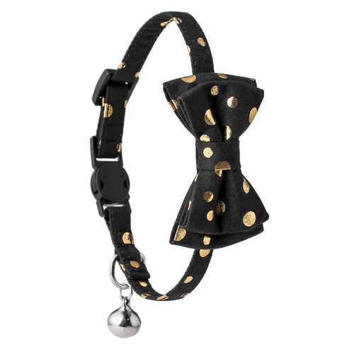 Cat Dot Collar Cute Bow Tie and Bell for Kitty